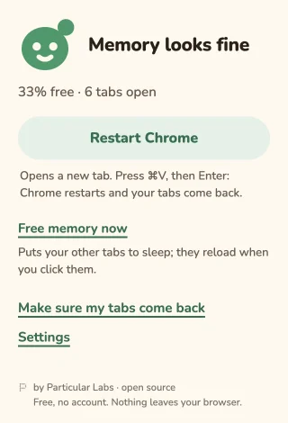 RAM Nudge popup: Room to breathe
