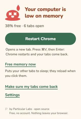 RAM Nudge popup: Time for a nudge