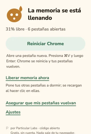 Ventana de RAM Nudge: Se está llenando